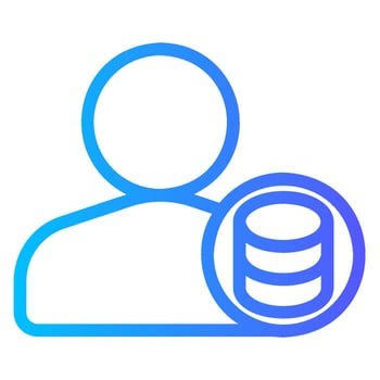 database gradient icon vector