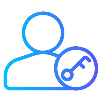 key gradient icon vector