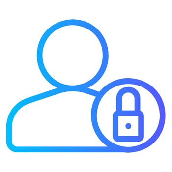 lock gradient icon vector