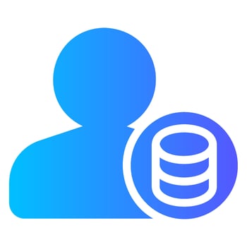 database gradient icon vector