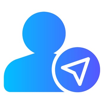 navigation gradient icon vector