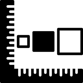 solid icon for sizes vector