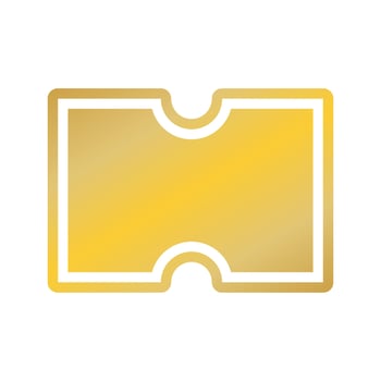 Coupon Blank icon symbol promotion. Yellow gradient design. Vector Illustration.