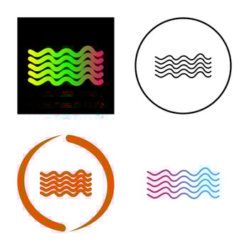 Magnetic Waves Vector Icon