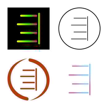 Unique Right Align Vector Icon