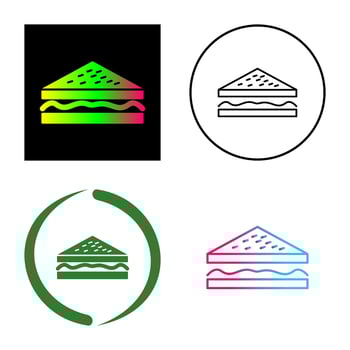 Unique Sandwich Vector Icon