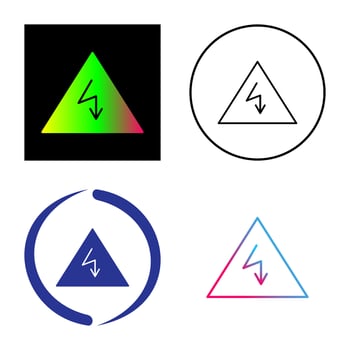 Unique Electricity Danger Vector Icon