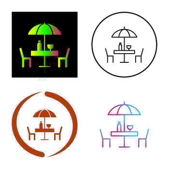 Unique Cafe Table Vector Icon