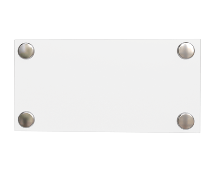 3D Realistic Transparent Tempered Glass Plate - Elegance in Clarity png