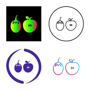 Fruits and VVegetables Vector Icon