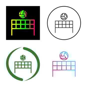 Beach Volleyball Vector Icon