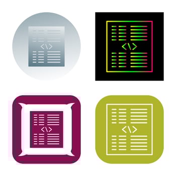Piece of Code Vector Icon