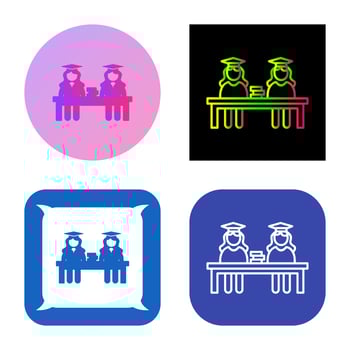 Unique Combined Study Vector Icon