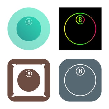 Unique Eight Ball Vector Icon