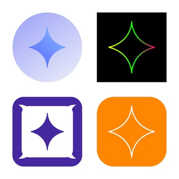 Unique Diamond Vector Icon