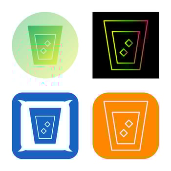 Unique White Russian Drink Vector Icon