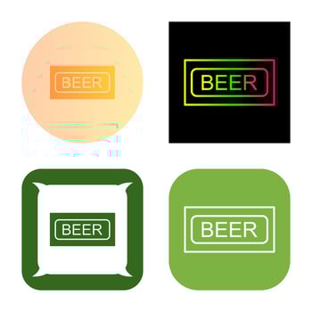 Beer Sign Vector Icon
