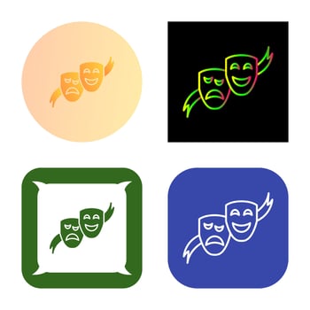 Theater Masks Vector Icon