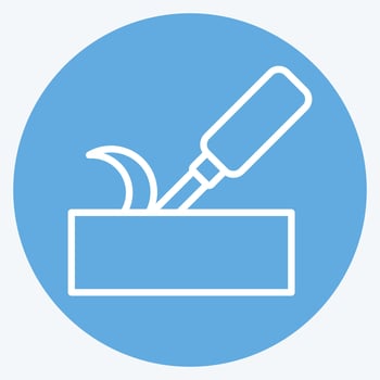Icon Chisel. related to Carpentry symbol. blue eyes style. simple design editable. simple illustration vector