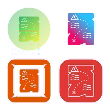 Treasure Map Vector Icon