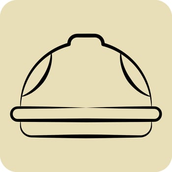 Icon Helmet. related to Carpentry symbol. hand drawn style. simple design editable. simple illustration vector
