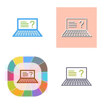 Unique Online Exam Vector Icon