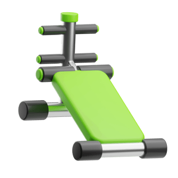 Gym equipment Bench Barbel 3d illustration png