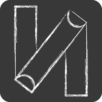 Icon measuring Tape. related to Carpentry symbol. chalk Style. simple design editable. simple illustration vector