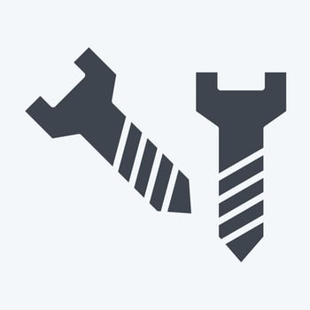 Icon Screw. related to Carpentry symbol. glyph style. simple design editable. simple illustration vector