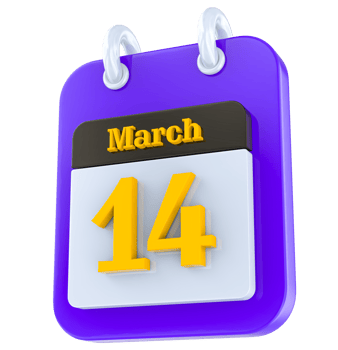 March calendar 3D day png