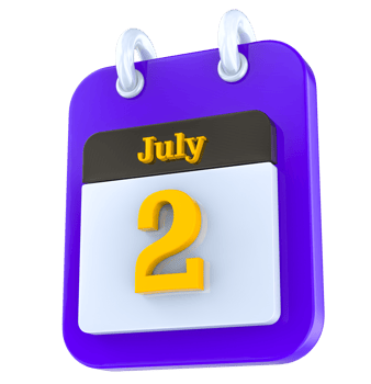 July calendar 3D day 2 png