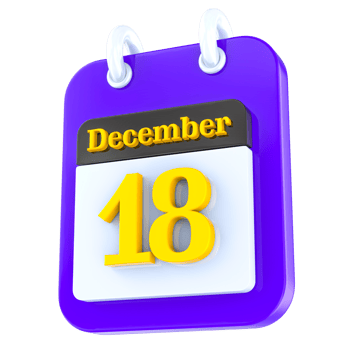December calendar 3D day 18 png