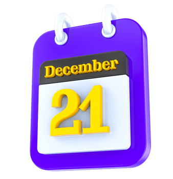 December calendar 3D day 21 png