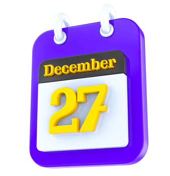 December calendar 3D day 27 png
