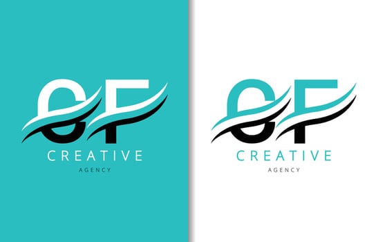 CF Letter Logo Design with Background and Creative company logo. Modern Lettering Fashion Design. Vector illustration