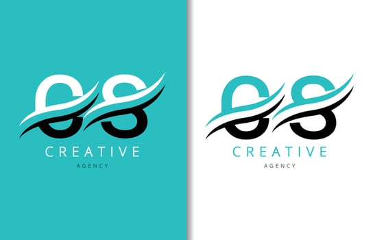 CS Letter Logo Design with Background and Creative company logo. Modern Lettering Fashion Design. Vector illustration