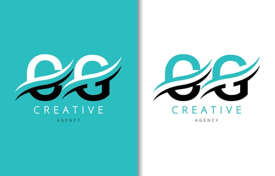 CG Letter Logo Design with Background and Creative company logo. Modern Lettering Fashion Design. Vector illustration