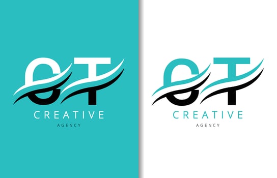 CT Letter Logo Design with Background and Creative company logo. Modern Lettering Fashion Design. Vector illustration