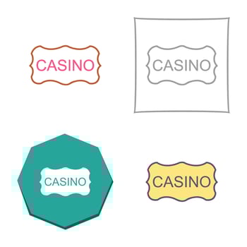 Casino Sign Vector Icon