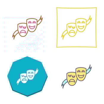Theater Masks Vector Icon