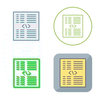 Piece of Code Vector Icon