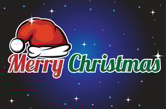 merry christmas design card ornament santa vector