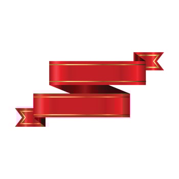 Red ribbon banner set templates vector