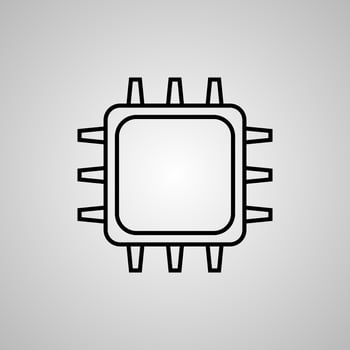 CPU Computer processor vector illustration