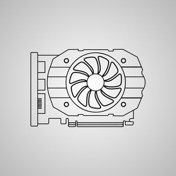 GPU icon Graphics processing unit vector