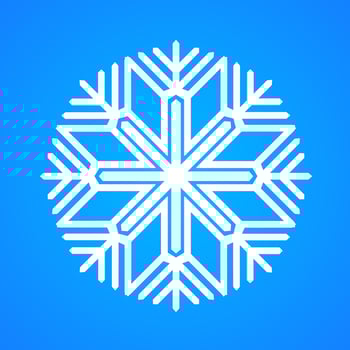 Winter snowflake icon vector illustration