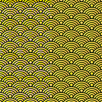 Wavy seamless geometric asian background vector