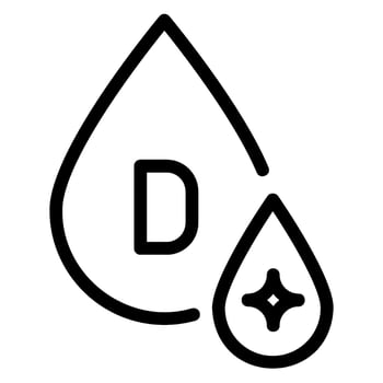 Vitamin d line icon vector