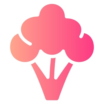 broccoli gradient icon vector