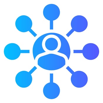 connection gradient icon vector
